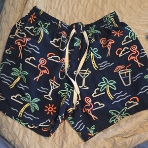 Chubbies Navy Tropical Print Men's Shorts